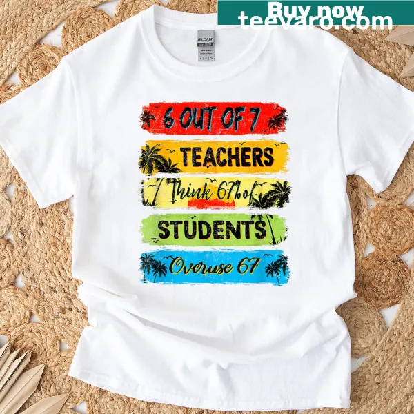Humorous T-shirt with the slogan about teachers and memes
