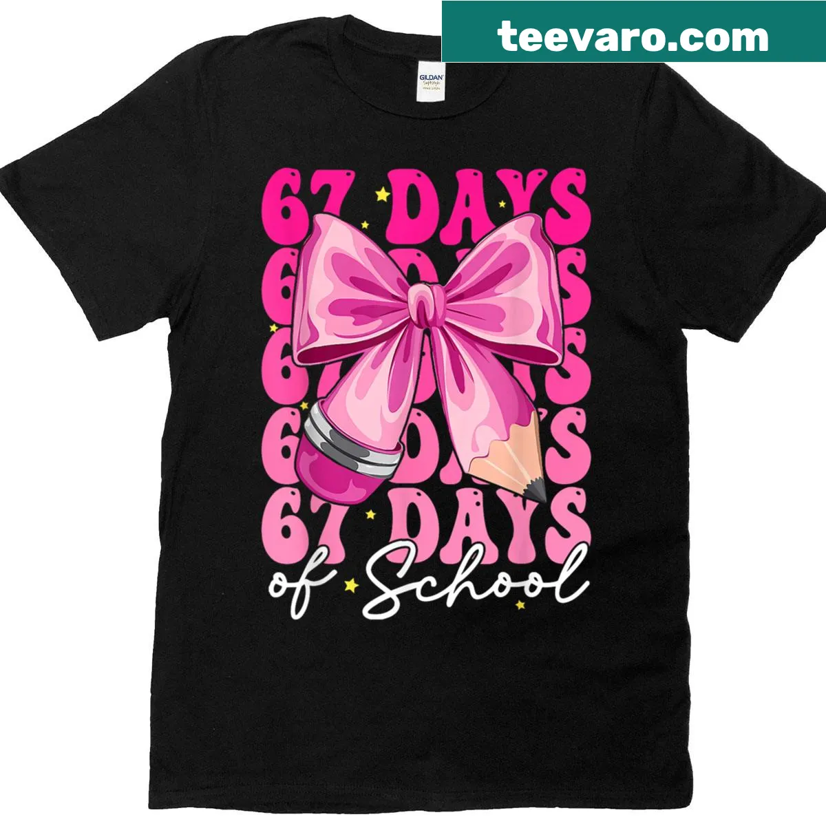 Cute girls' t-shirt featuring a coquette bow for school days — on a men's t-shirt