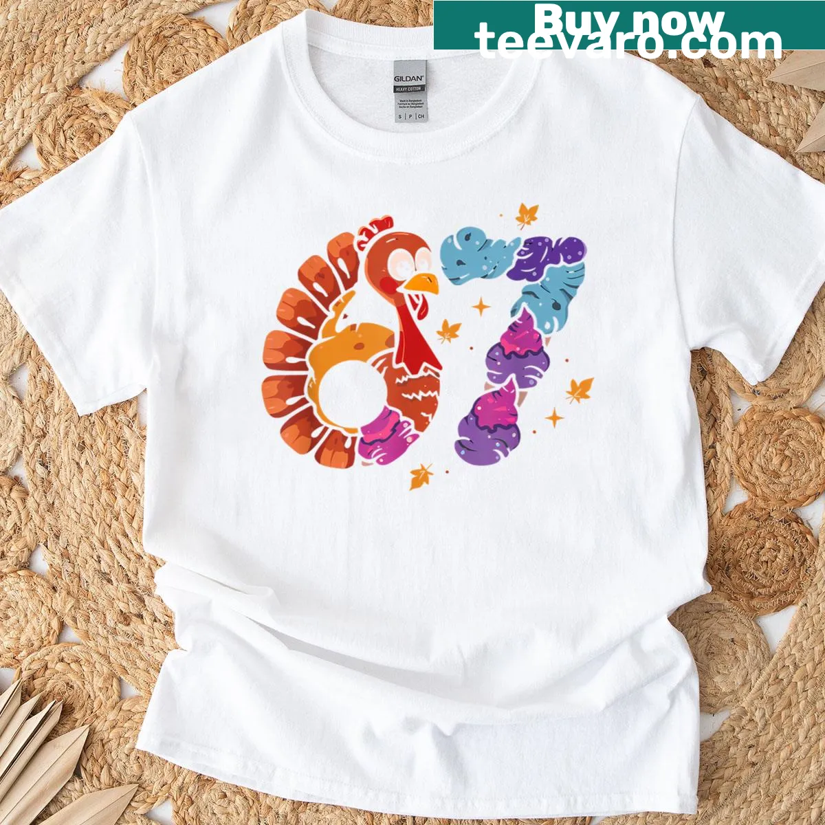 Funny Thanksgiving T-shirt with turkey and ice cream design — on a men's t-shirt