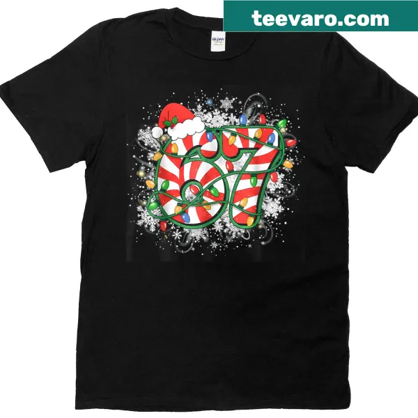 Family matching Christmas T-shirt with a Santa hat design