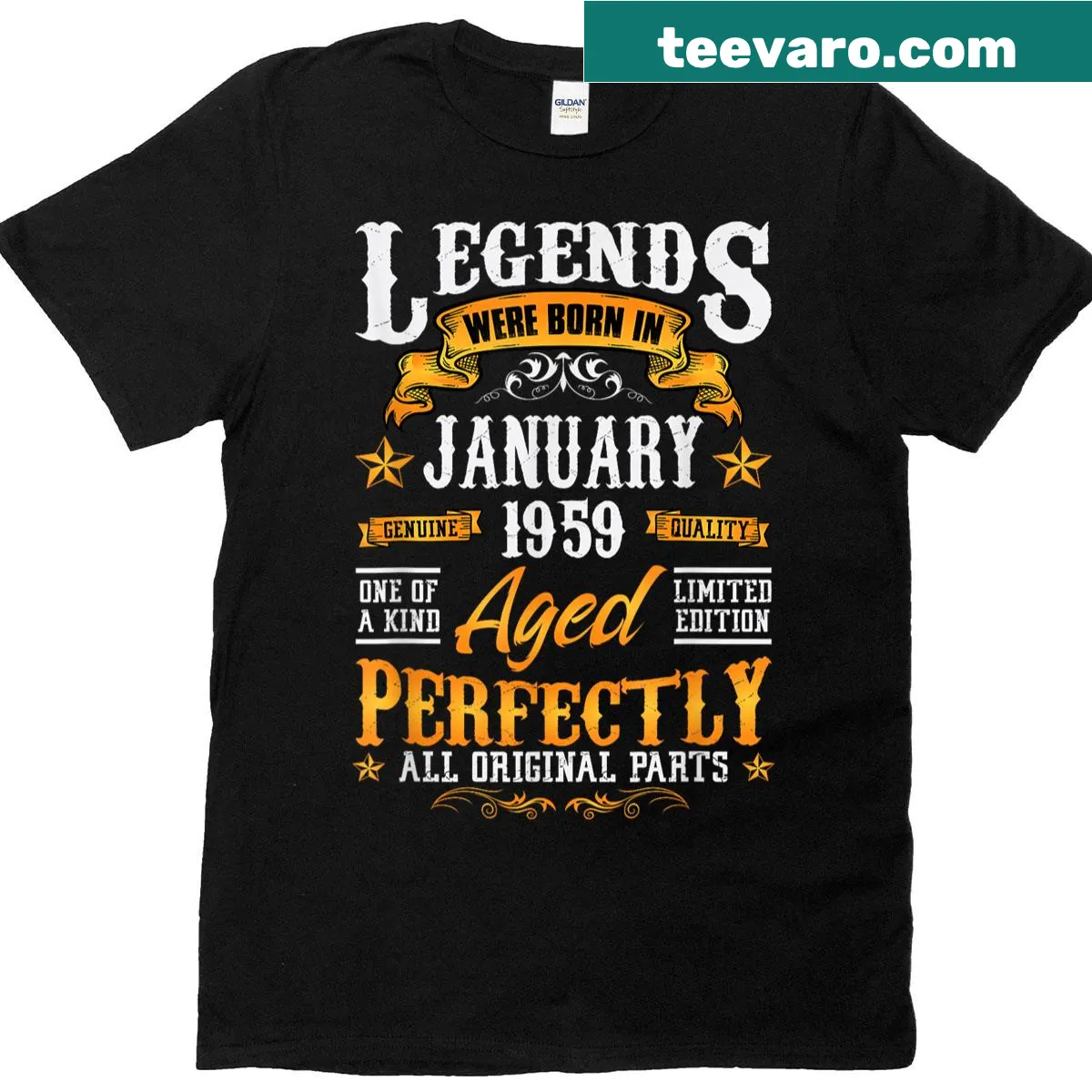 Vintage-style T-shirt celebrating a 67th birthday with year of birth — on a men's t-shirt