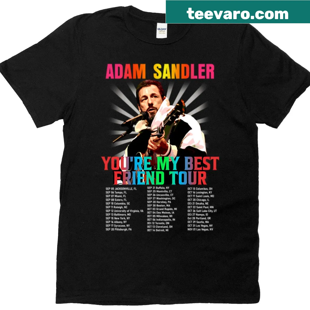 Heartfelt Adam Sandler tribute t-shirt design — on a men's t-shirt
