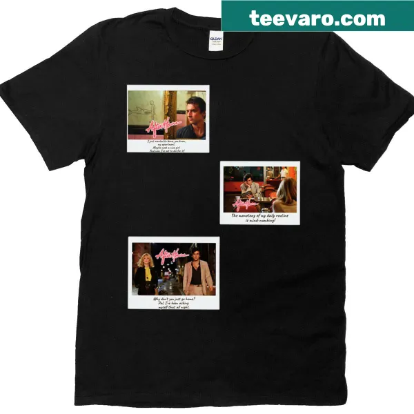 T-shirt featuring whimsical designs resembling a painted sticker set
