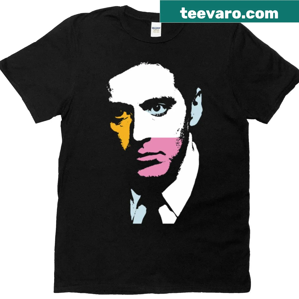 Al Pacino T-shirt with playful pop art design — on a men's t-shirt