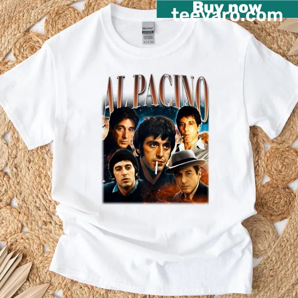 Vintage-style T-shirt featuring a retro Al Pacino graphic
