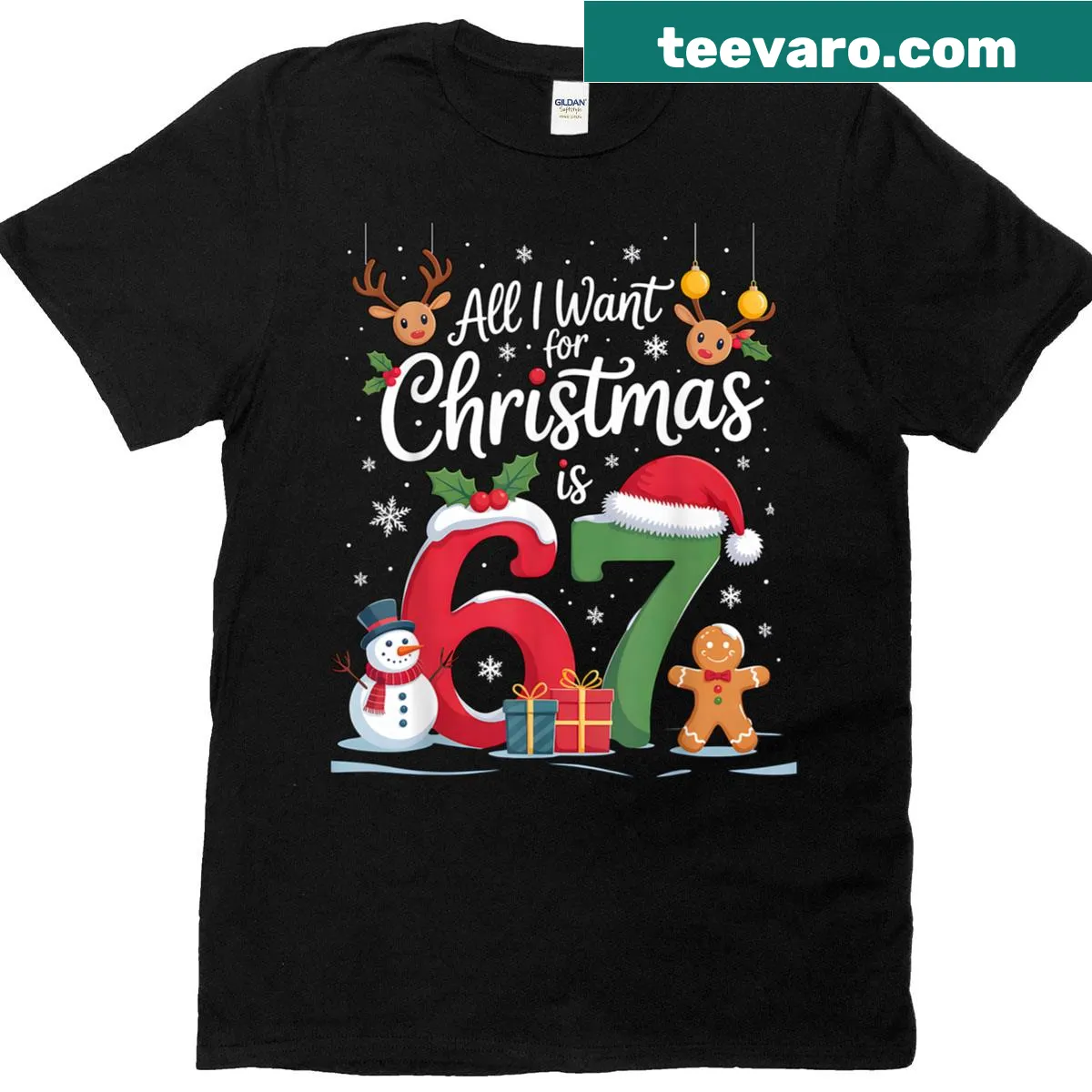 Humorous kindergarten Christmas T-shirt with playful text — on a men's t-shirt
