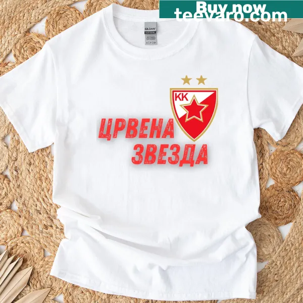 Crvena Zvezda Belgrade basketball team T-shirt with emblem and name