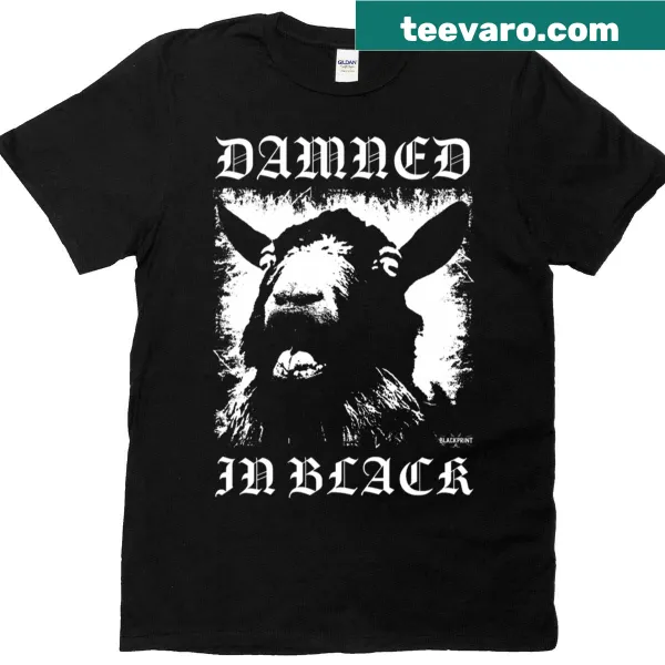 Illustrated t-shirt featuring a Black Goat from Hell