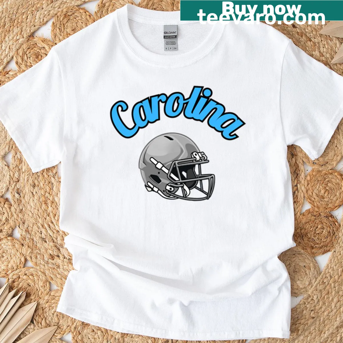 Retro fan art t-shirt inspired by Carolina culture — on a men's t-shirt