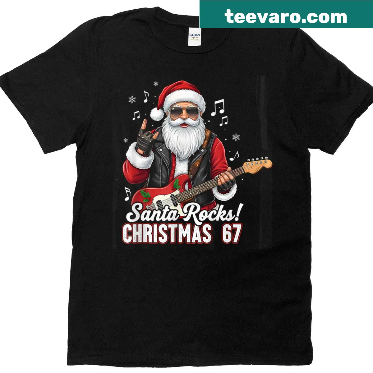 Funny Santa graphic with meme text on T-shirt — on a men's t-shirt