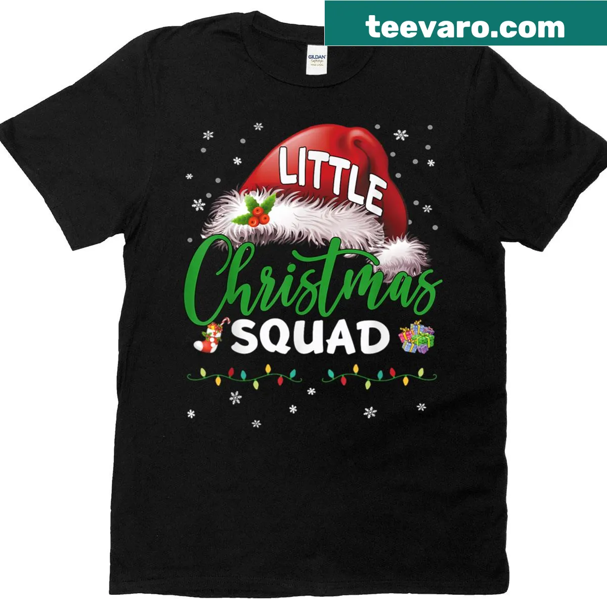 Kids' Christmas t-shirt with Santa hat design — on a men's t-shirt