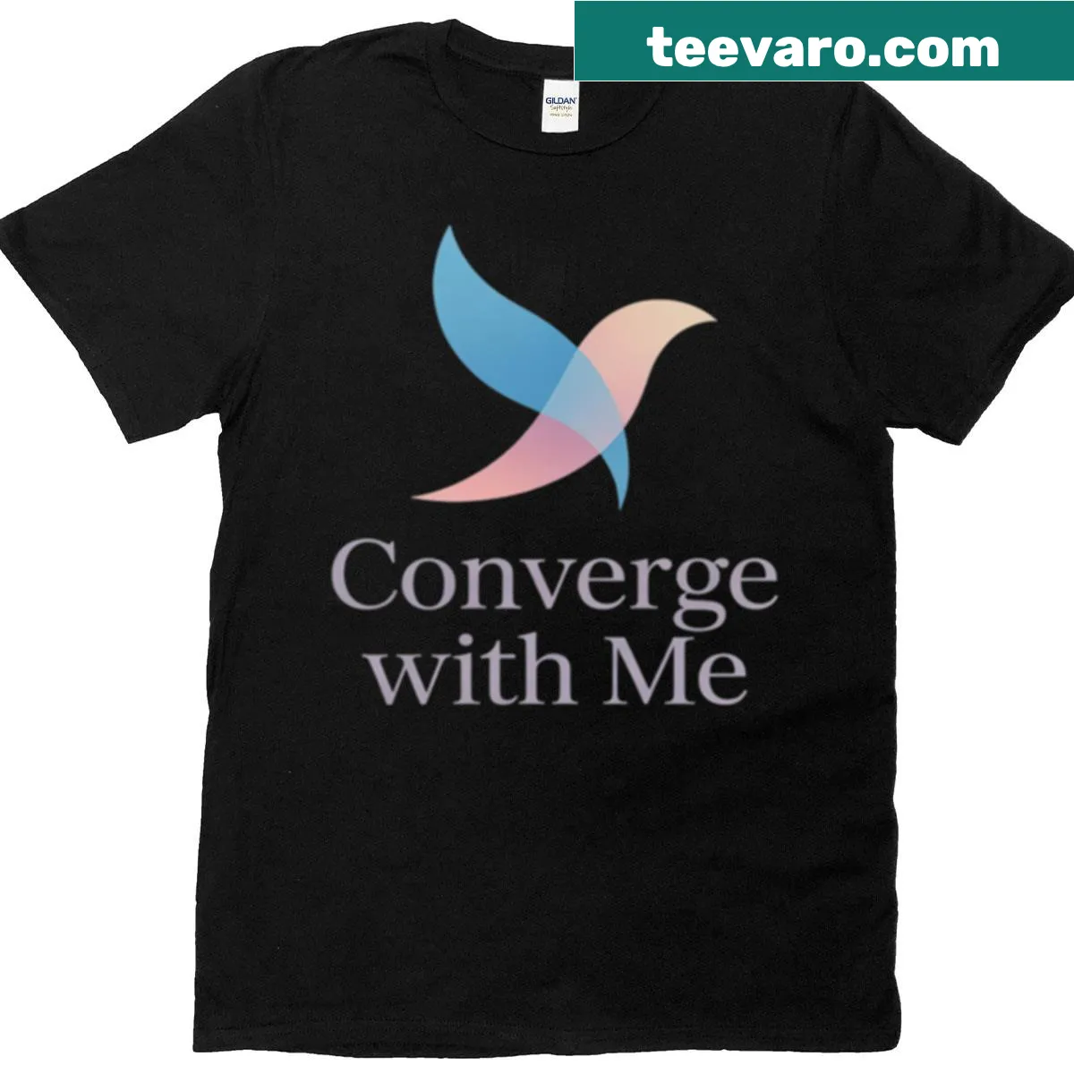 STEM T-shirt featuring RGB curves and invite for collaboration — on a men's t-shirt