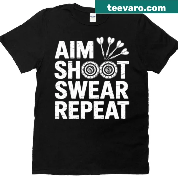 Darts-themed graphic on a sports t-shirt