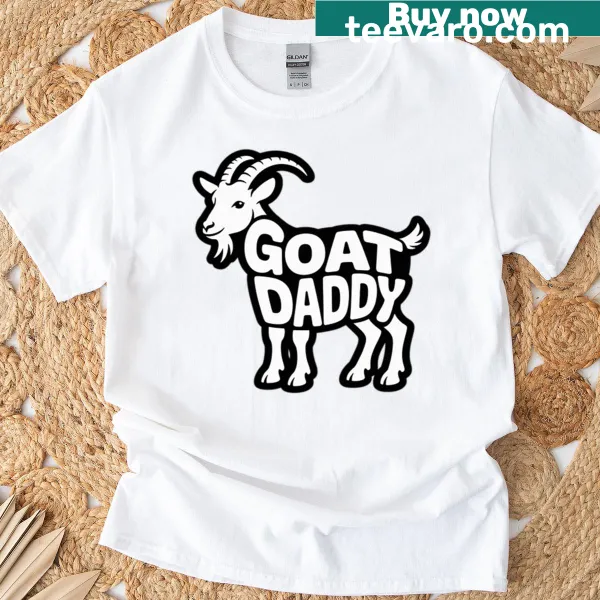 Illustrated pygmy goats design on a farmer's t-shirt