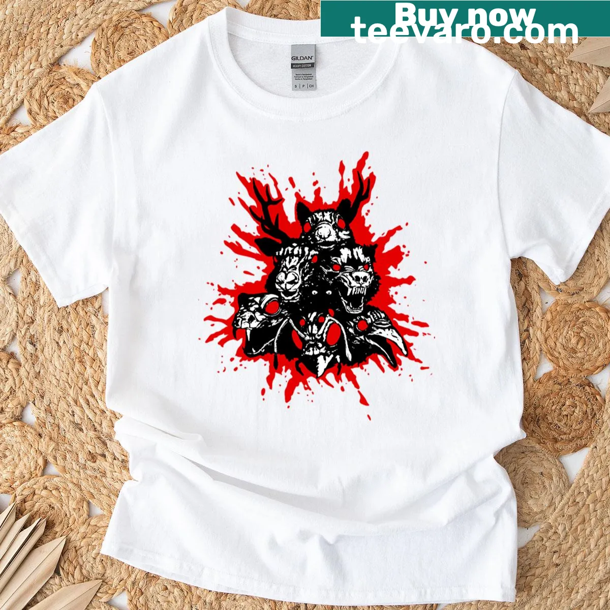 Illustration of Oblood Totems on a gaming t-shirt — on a men's t-shirt