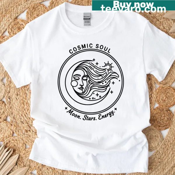 Moon goddess line art graphic t-shirt
