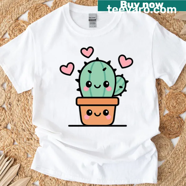 Cute succulent friends graphic t-shirt