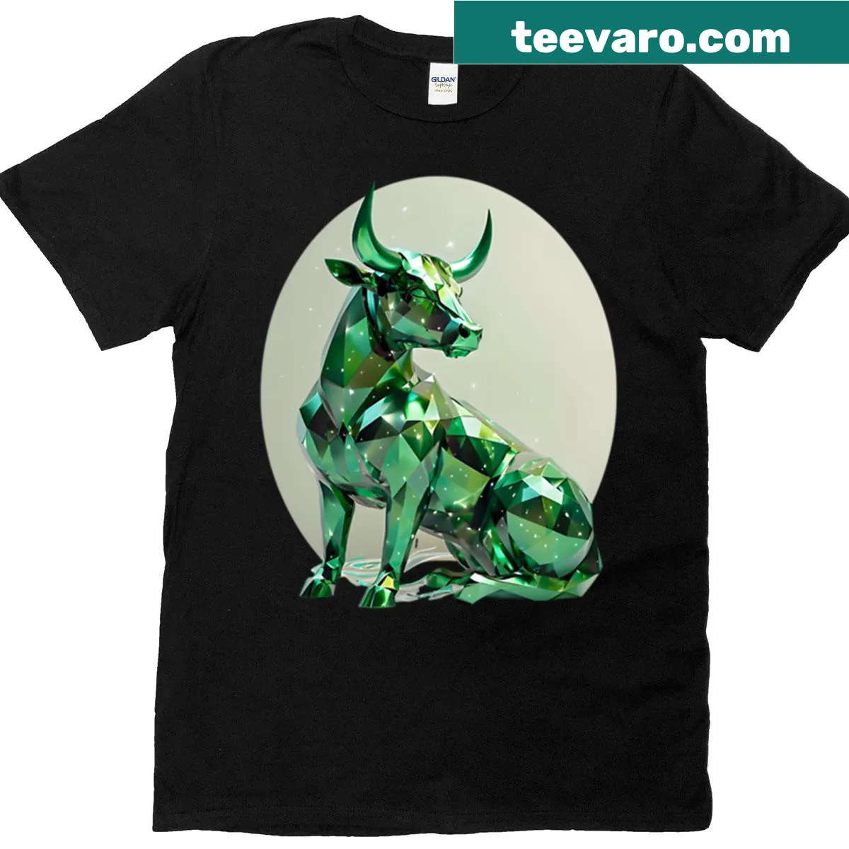 Taurus-themed t-shirt featuring an abstract astrology design. — on a men's t-shirt