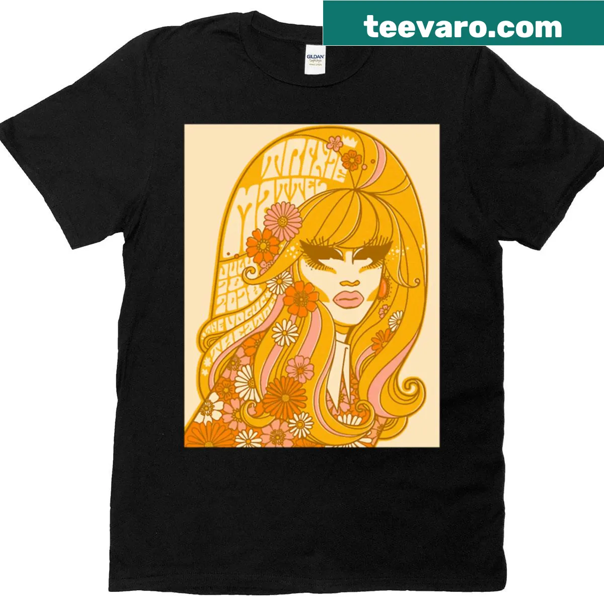 Floral-inspired T-shirt featuring a delicate design of various flowers — on a men's t-shirt