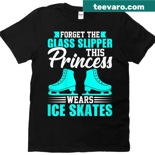 Fun t-shirt featuring a princess ice skating slogan
