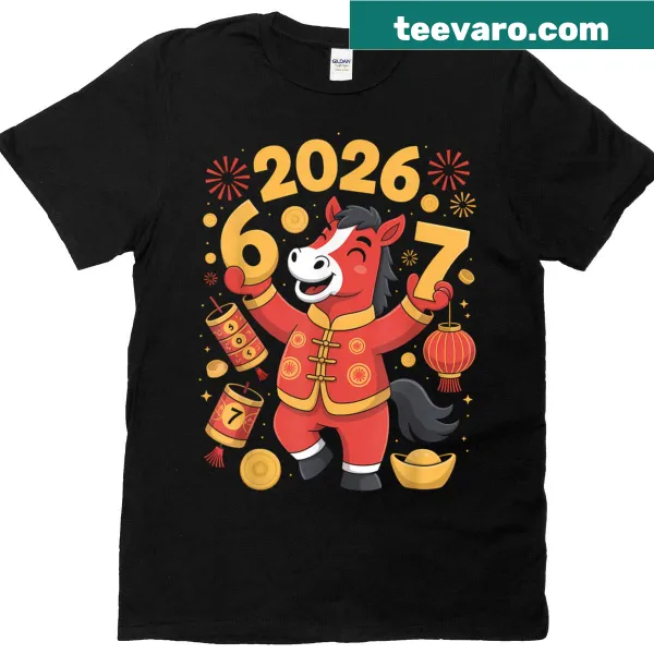Funny kids tee for Chinese New Year with horse design