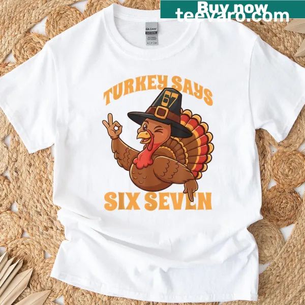 Meme-themed Thanksgiving shirt for ages 6 and 7