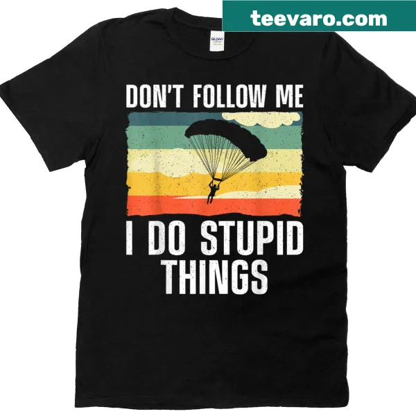 Funny skydiving graphic on t-shirt