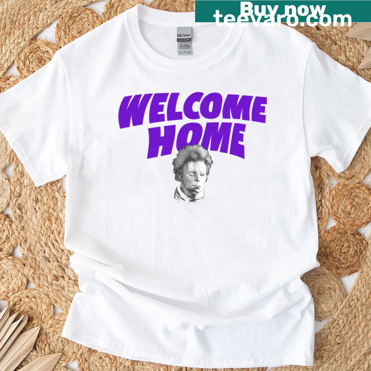 Halloween themed t-shirt featuring Michael Myers mask design — on a men's t-shirt