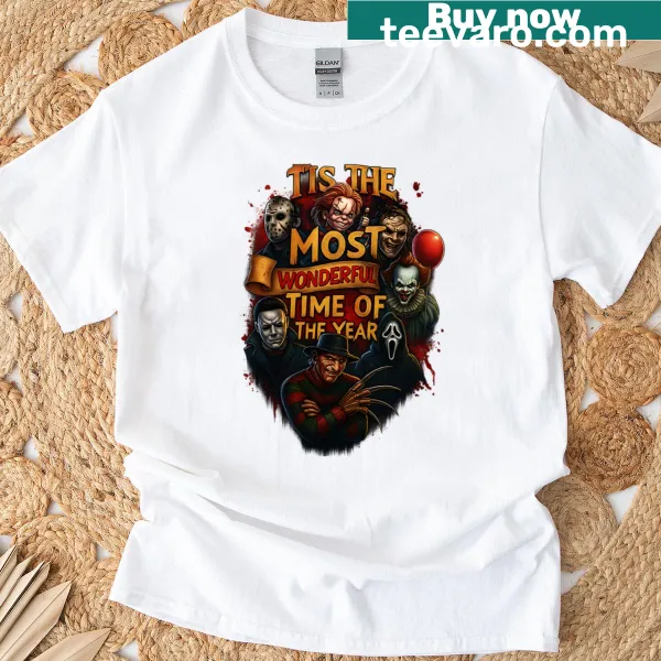 T-shirt featuring a graphic inspired by Halloween Horror Nights