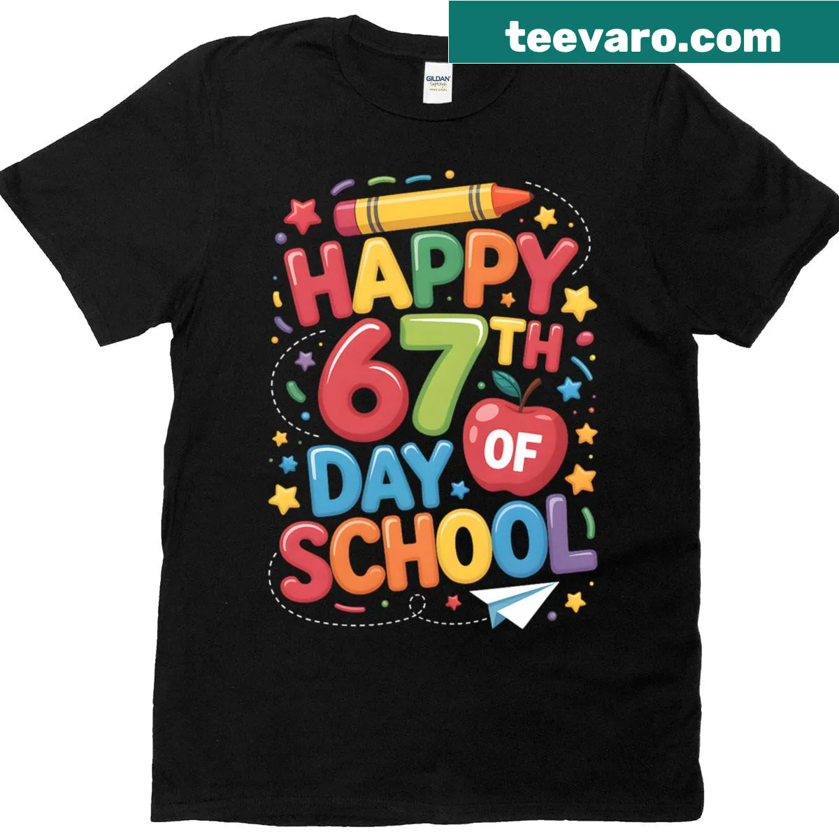 Funny countdown school days t-shirt for kids — on a men's t-shirt