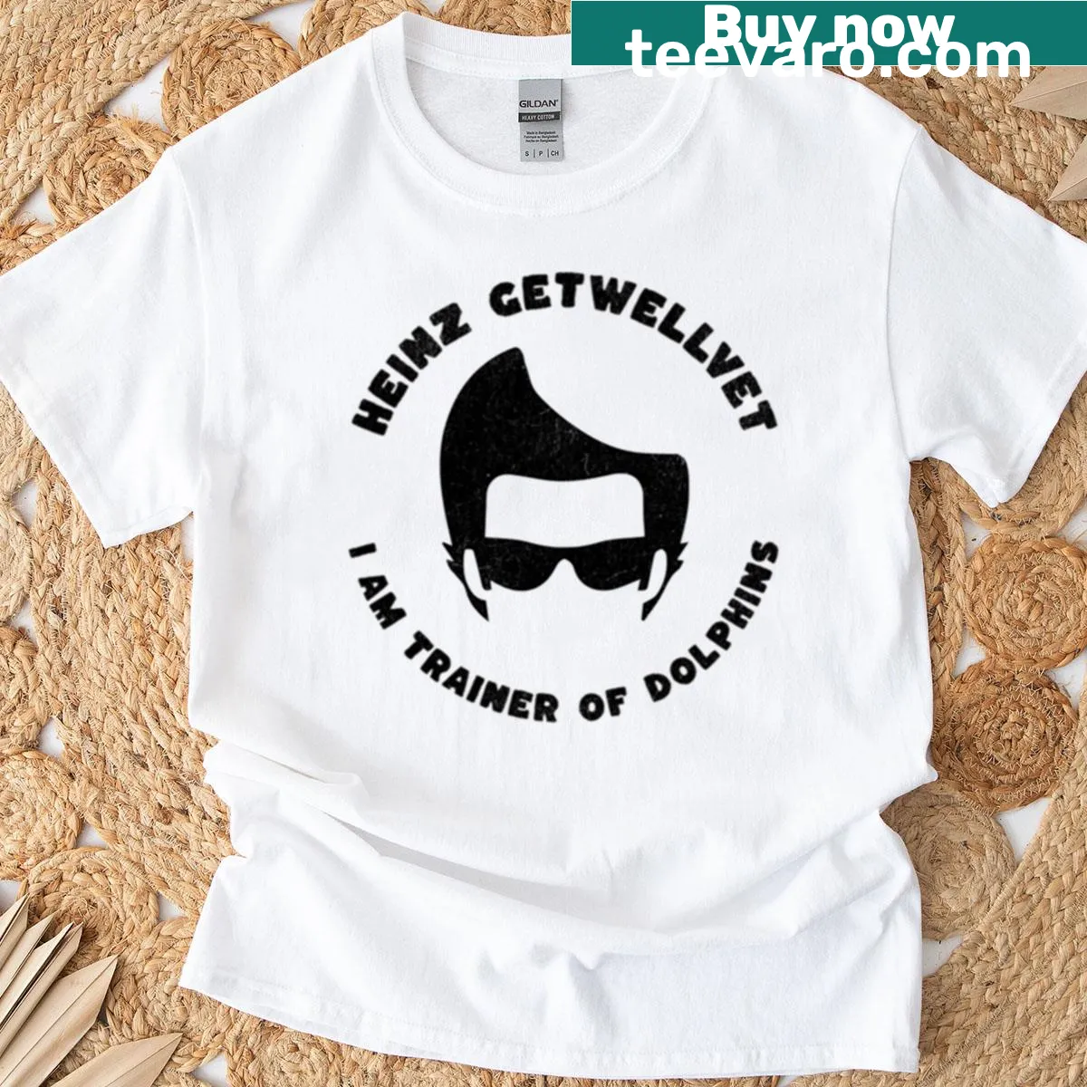 Funny marine-themed T-shirt saying 'I Am Trainer Of Dolphins' — on a men's t-shirt