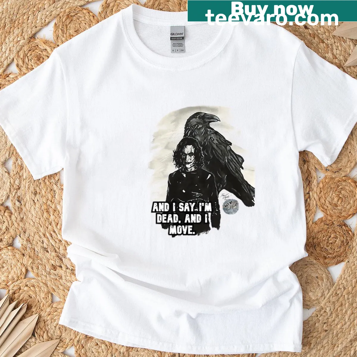 Vintage t-shirt with gothic graphic about horror movies — on a men's t-shirt