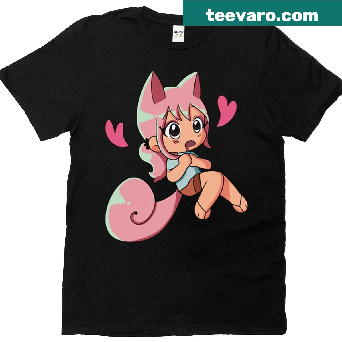 Humorous Hungry Cat t-shirt with playful text design — on a men's t-shirt