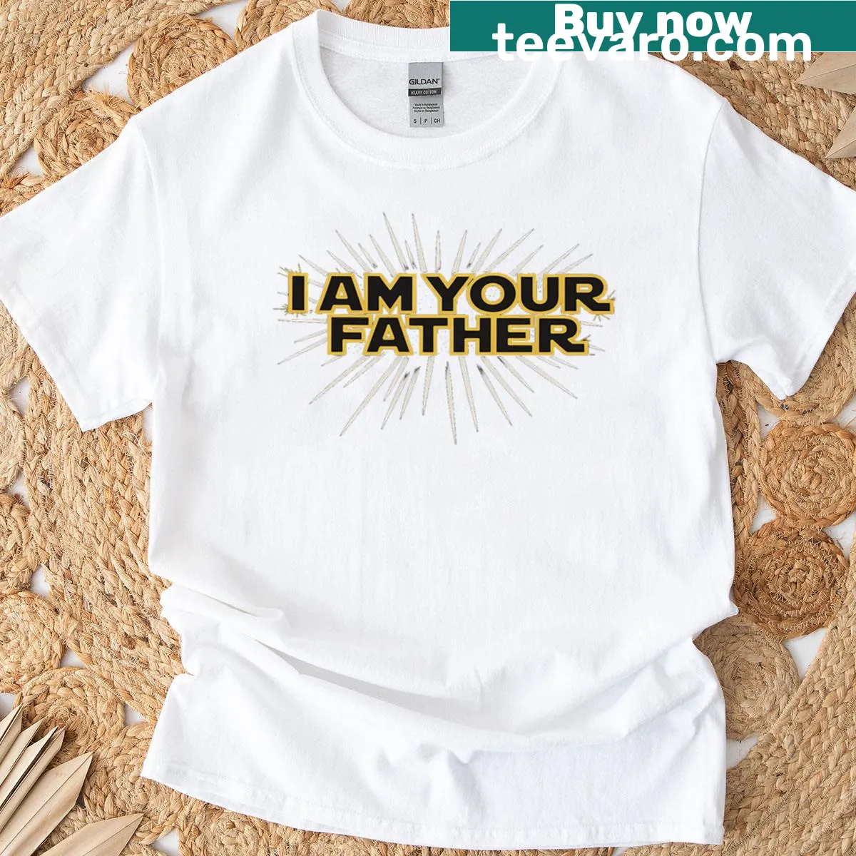 T-shirt with 'I Am Your Father' text for Father's Day — on a men's t-shirt