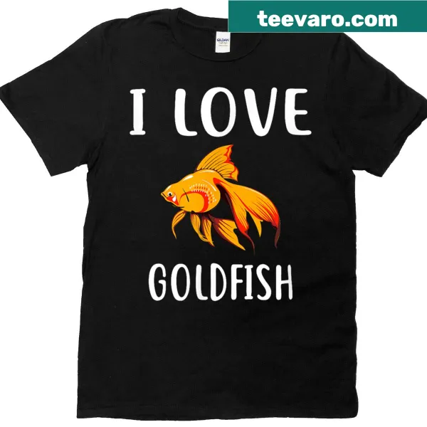 Funny goldfish t-shirt with cheerful text for kids