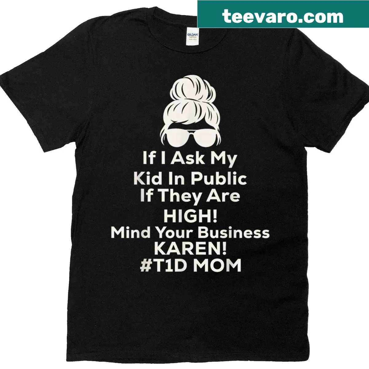 Funny T-shirt for diabetes mom with humorous question — on a men's t-shirt