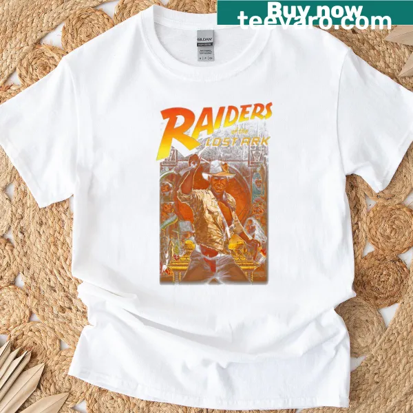 Vintage Raiders Of The Lost Ark t-shirt with iconic movie elements
