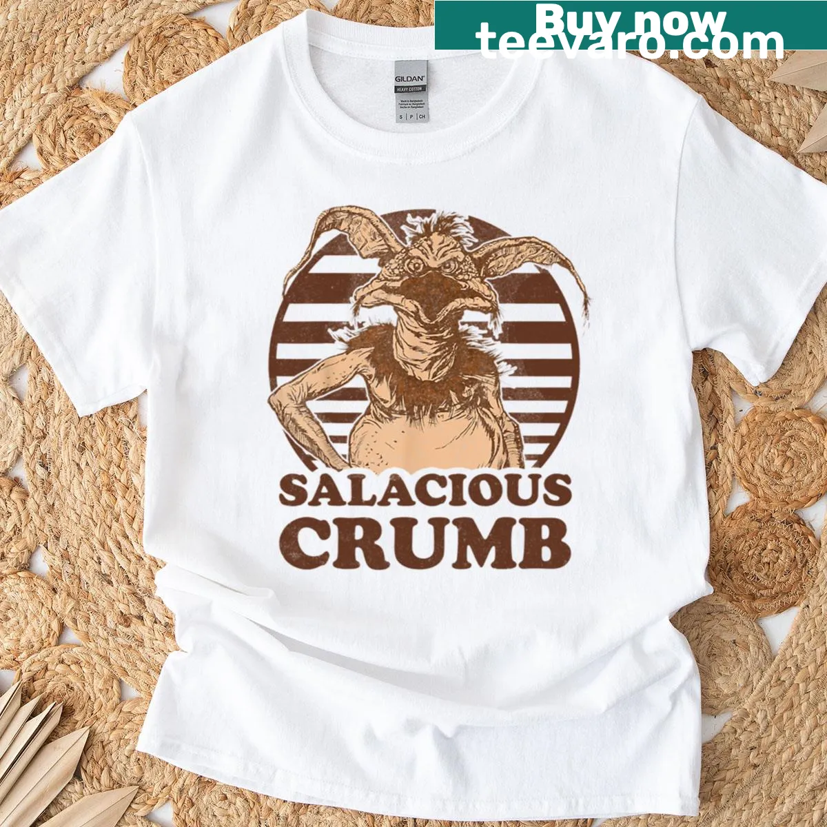 Cartoon graphic of Salacious B. Crumb on a playful t-shirt — on a men's t-shirt