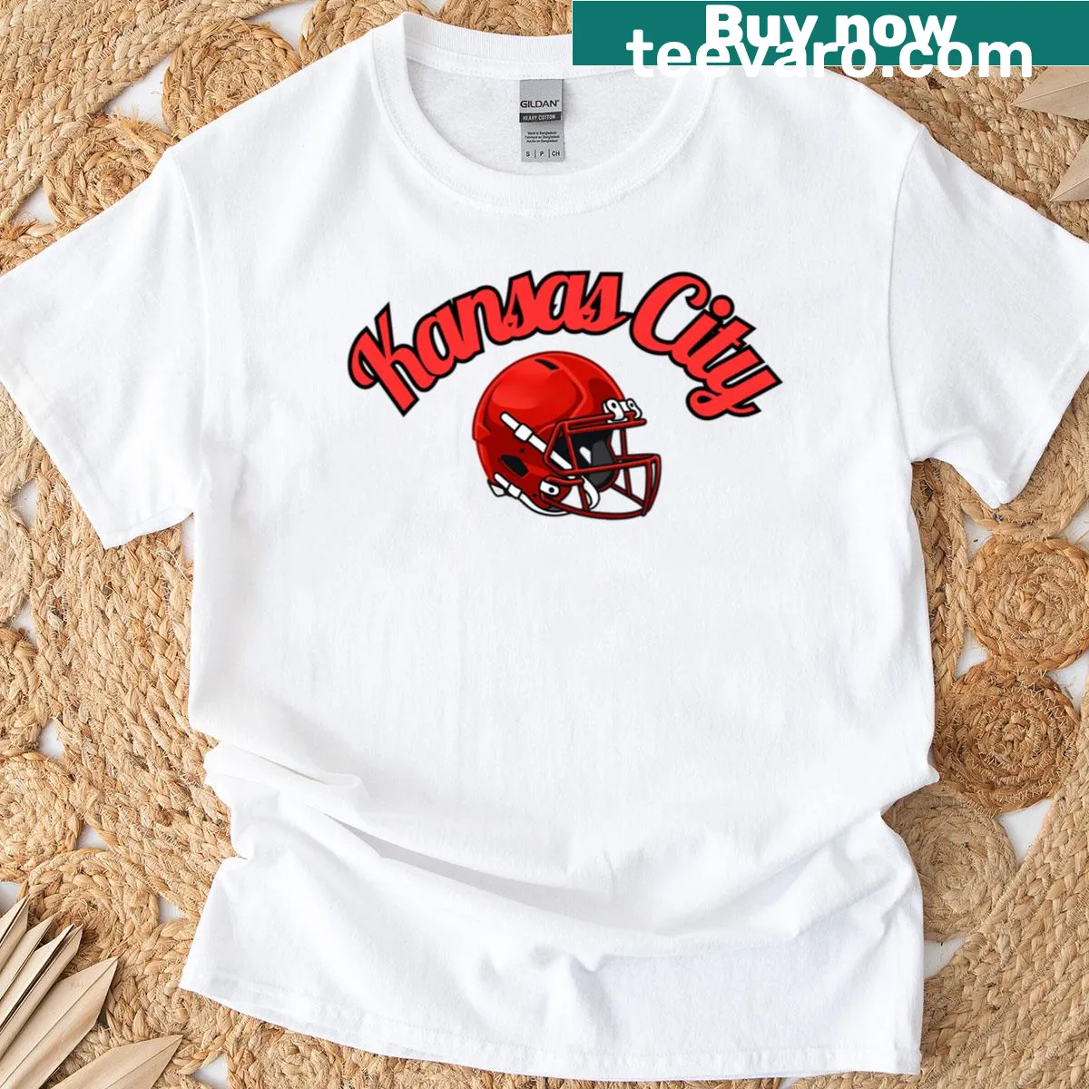 Retro-inspired T-shirt featuring Kansas City design — on a men's t-shirt