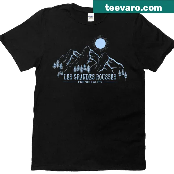 Illustrative T-shirt of Les Grandes Rousses in the French Alps.