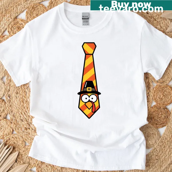 Funny Matching Tie Turkey T-shirt for Thanksgiving celebrations