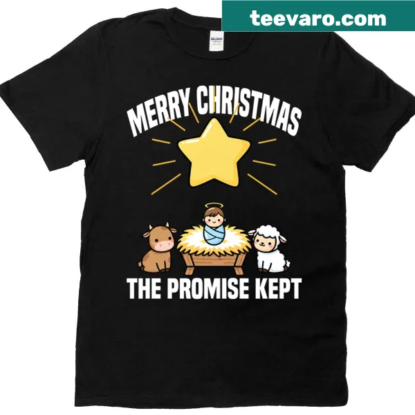Merry Christmas typography T-shirt with an inspiring message.