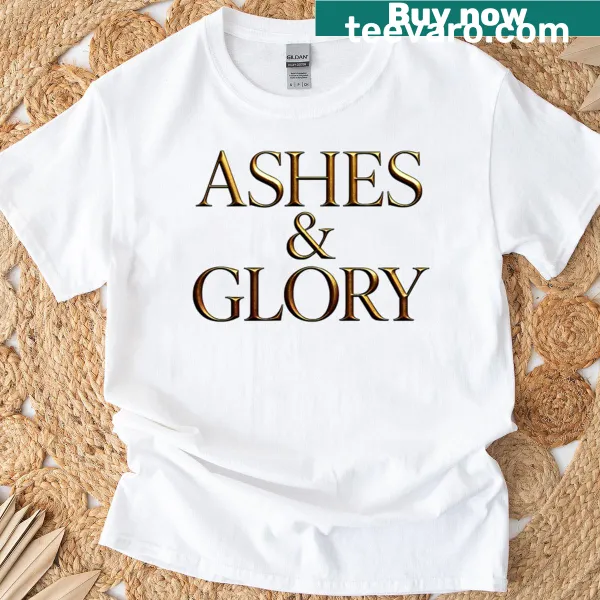 Typographic T-shirt with metallic inspirational quotes in minimalist style