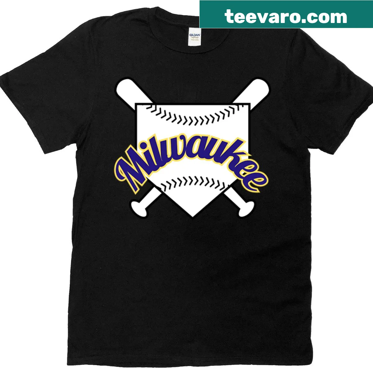 Retro-inspired Milwaukee fan art T-shirt — on a men's t-shirt