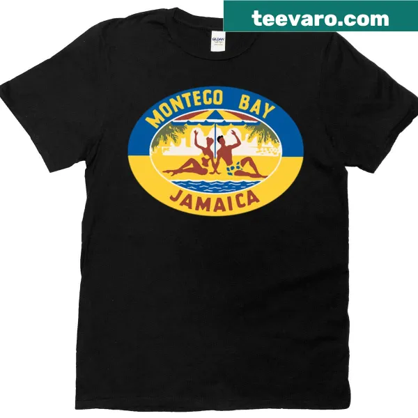 Vintage travel decal T-shirt inspired by Montego Bay, Jamaica