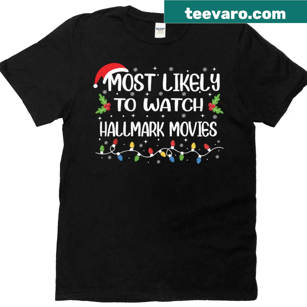 Funny shirt about watching Hallmark movies — on a men's t-shirt