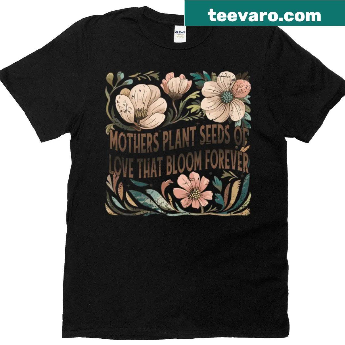 Inspirational mom t-shirt with text about love and nurturing — on a men's t-shirt