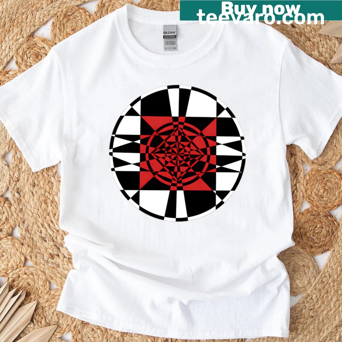 Retro 70s horror movie T-shirt with vintage design — on a men's t-shirt