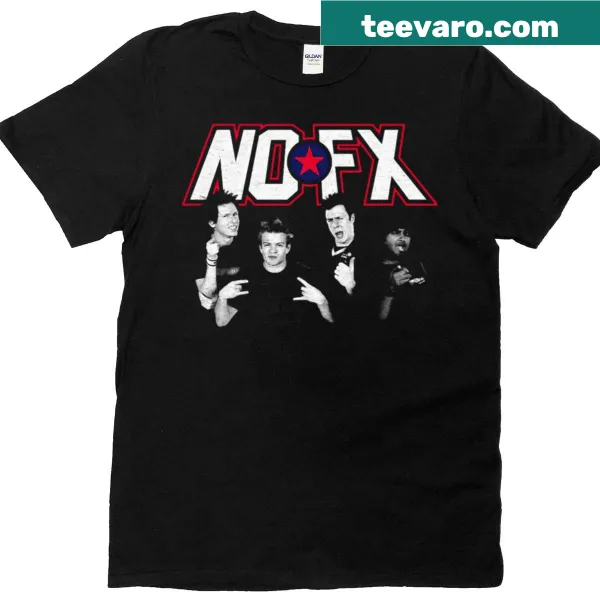NOFX band logo graphic t-shirt designed for punk music fans