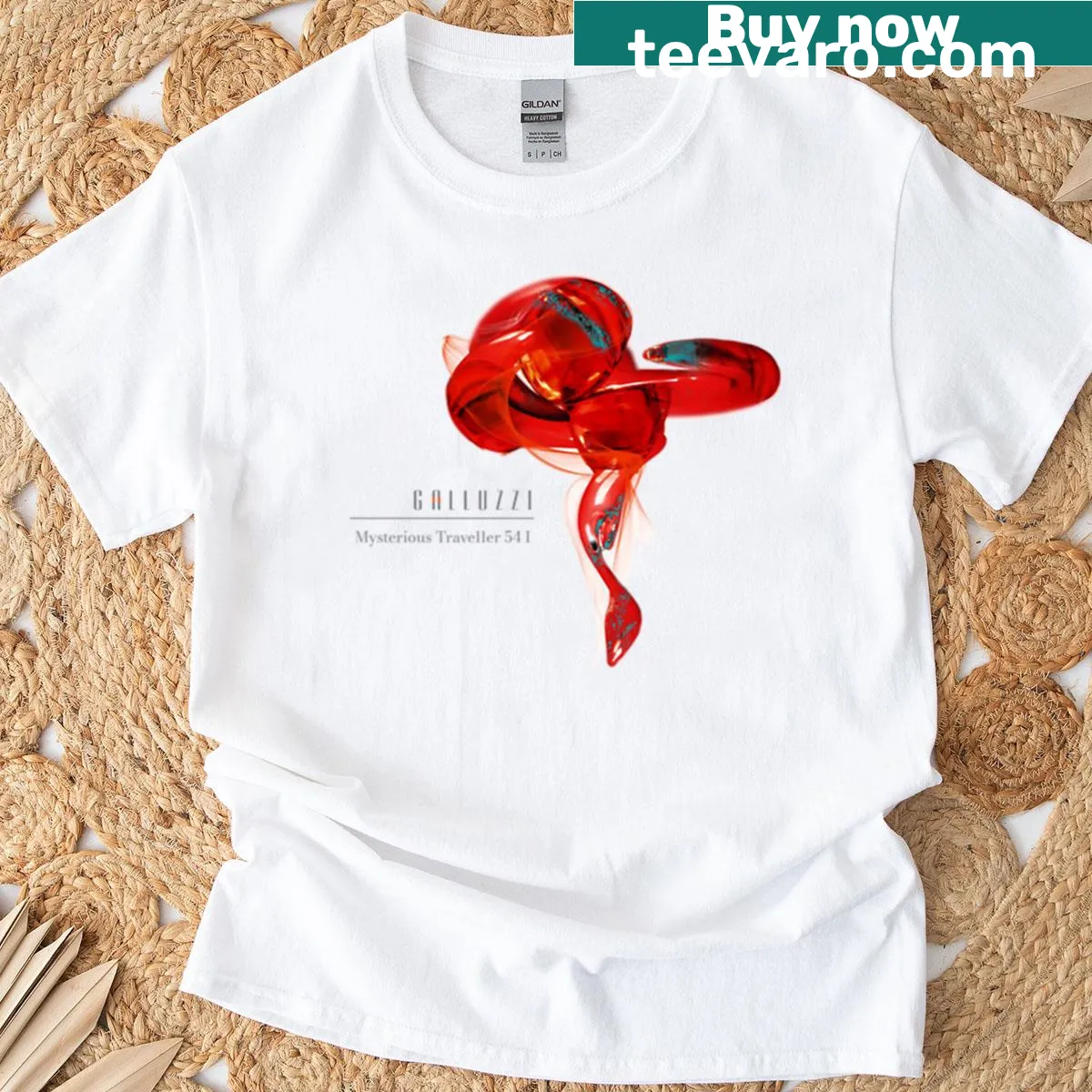Graphic tee featuring the phrase Mysterious Traveller 54 — on a men's t-shirt